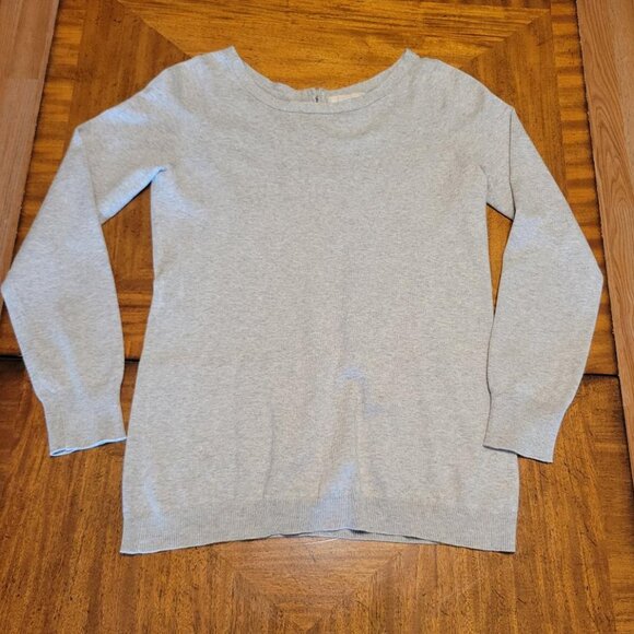 Banana Republic Gray Zip Up Sweater with Hot Pink Zipper in Back - Picture 1 of 11